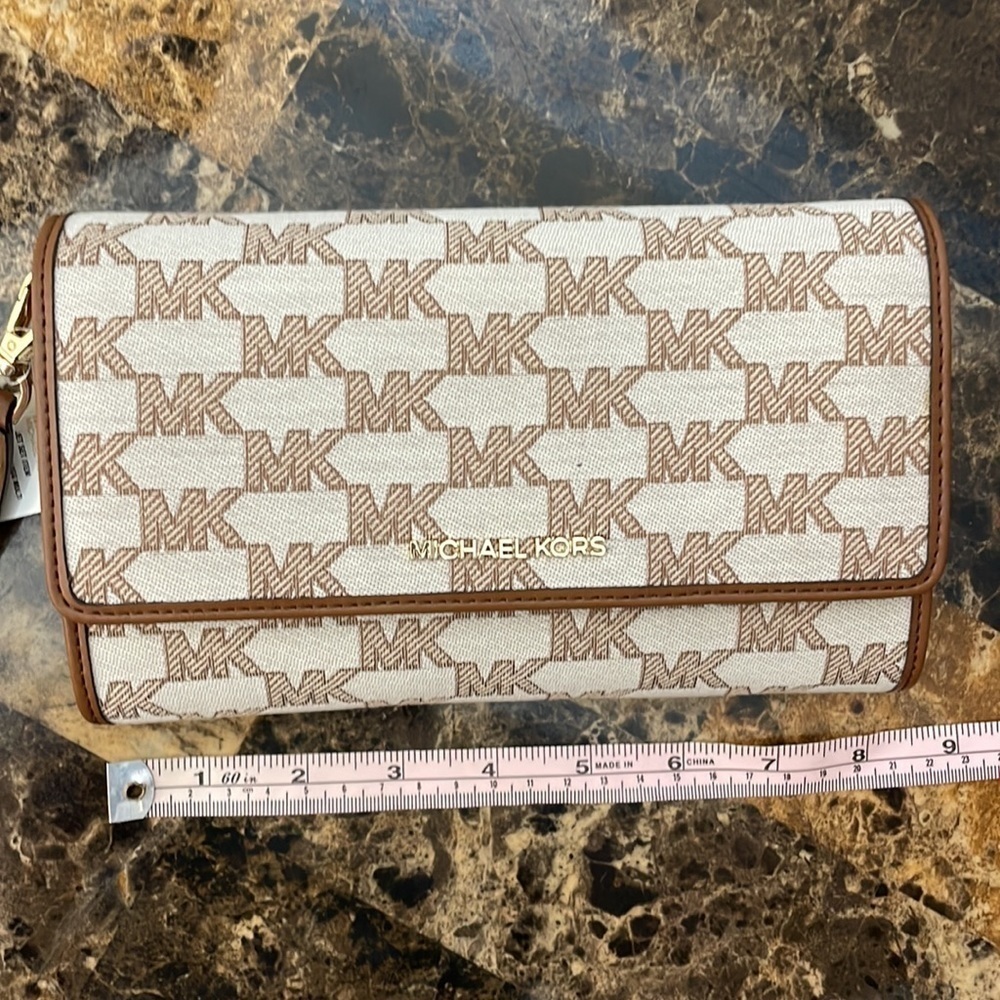 Michael Kors large zip around wallet crossbody Jet set Item - Picture 12 of 15